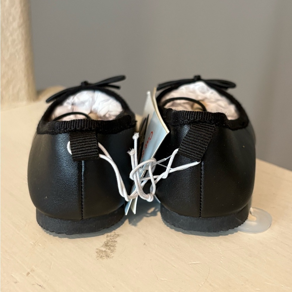 Toddler Girls' Nora Slip-On Ballet Flats - Cat & Jack, Size 6T, Black, New - Picture 3 of 5